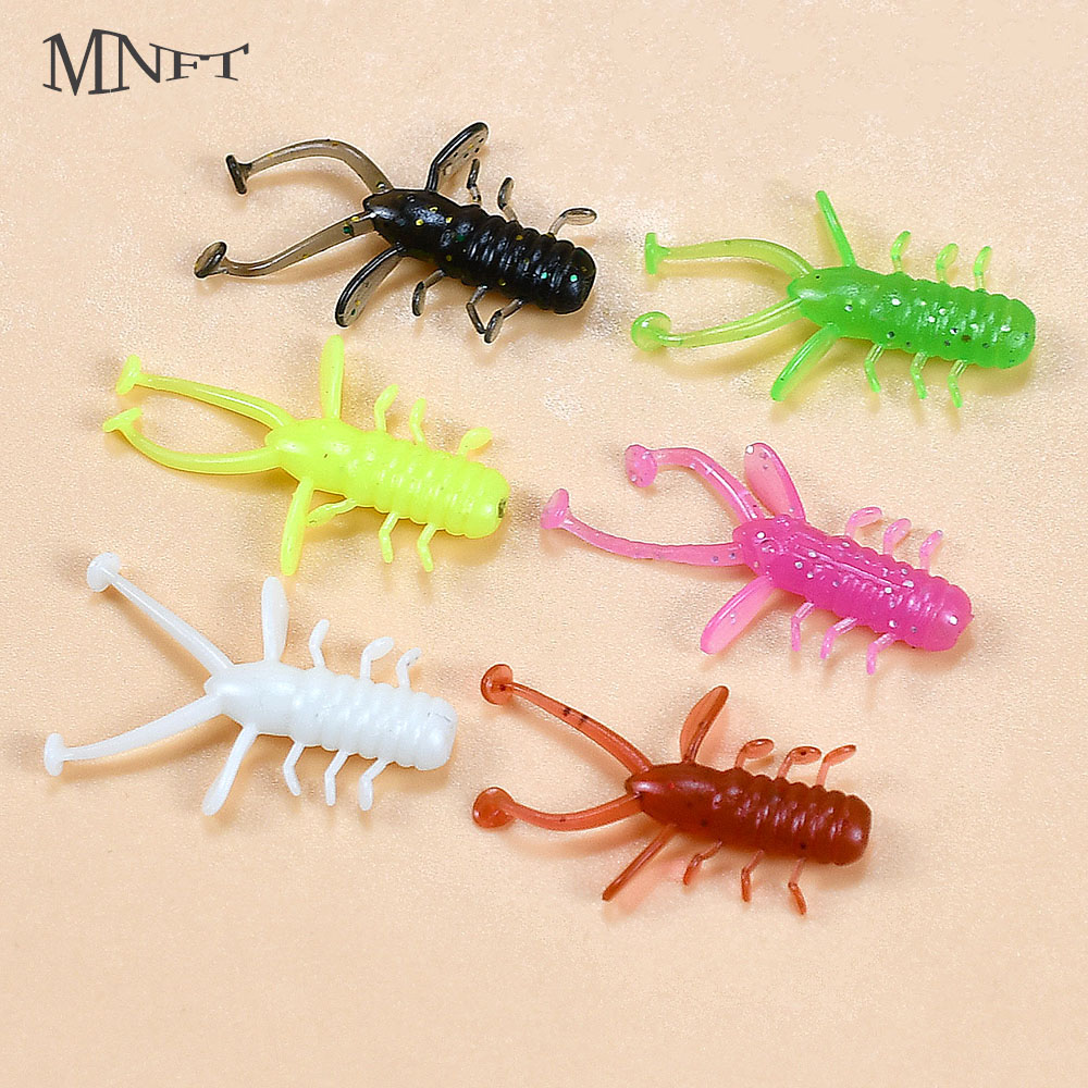 Soft Plastic Lure - 24Pcs Colorful Micro Worm Soft Fishing