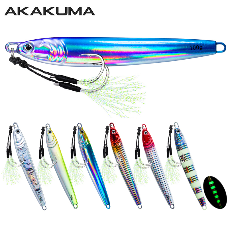 Jig Head Lure - 7Pcs 40g 60g 80g 100g Luminous