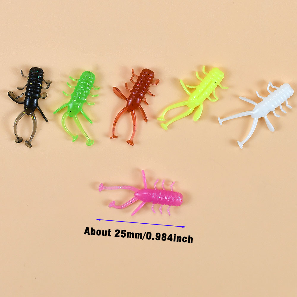 24Pcs Colorful Micro Worm Soft - Soft Plastic Lure ulasan dan harga