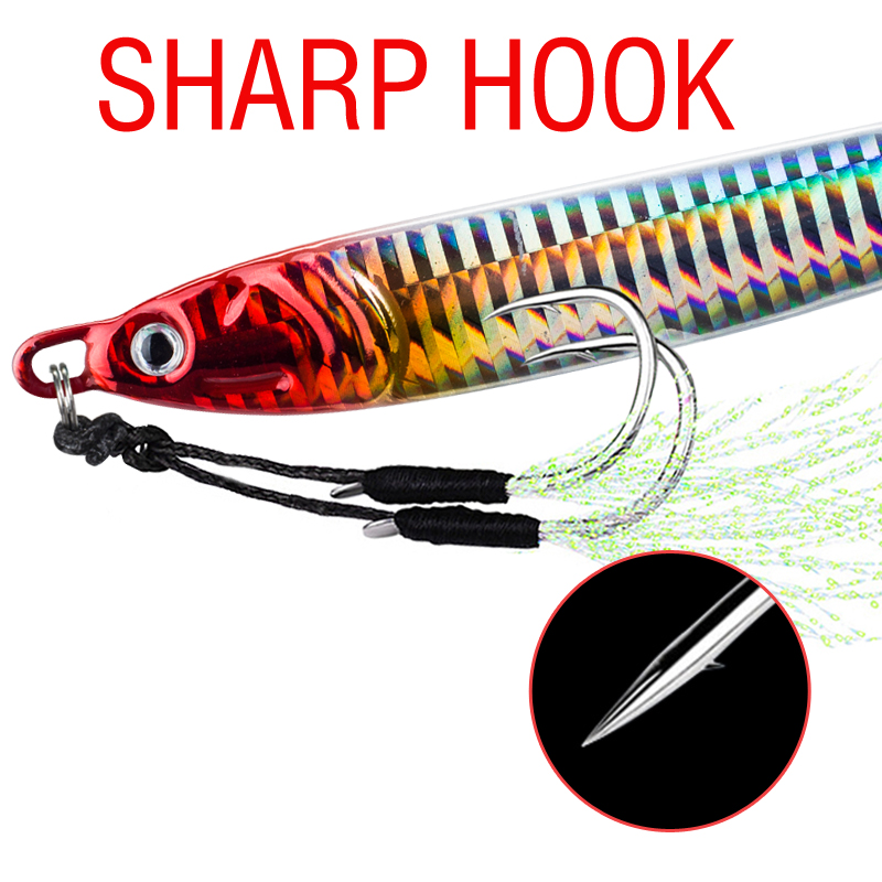 7Pcs 40g 60g 80g 100g Luminous - Jig Head Lure ulasan dan harga