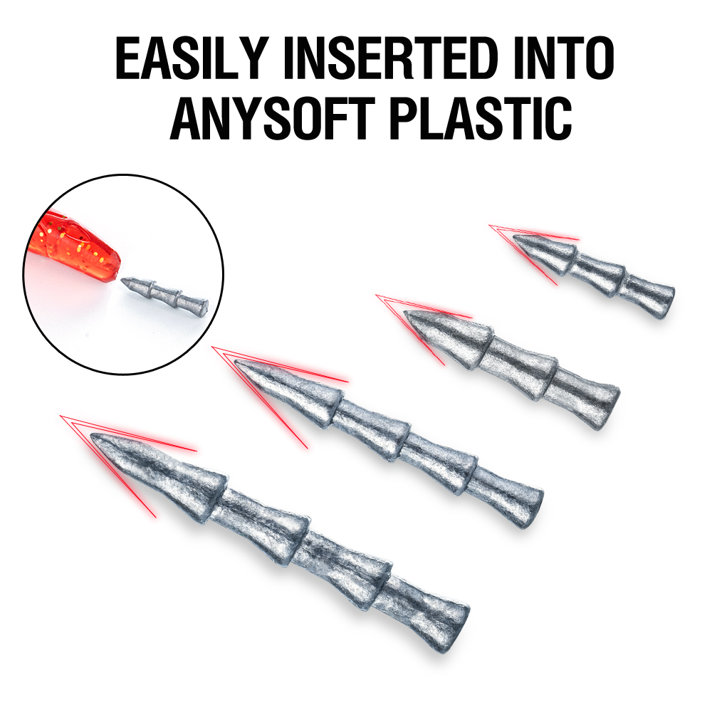 30Pcs Tungsten Nail Weights Hi - Soft Plastic Lure ulasan dan harga