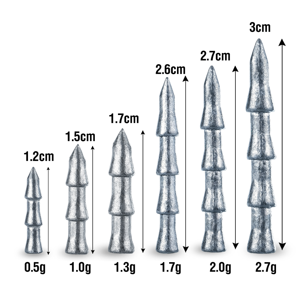 30Pcs Tungsten Nail Weights Hi - Soft Plastic Lure ulasan dan harga