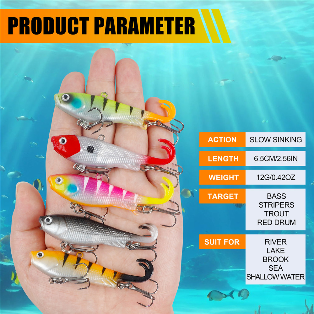 5Pcs Pre-Rigged Jig Head Wobbl - Jig Head Lure ulasan dan harga