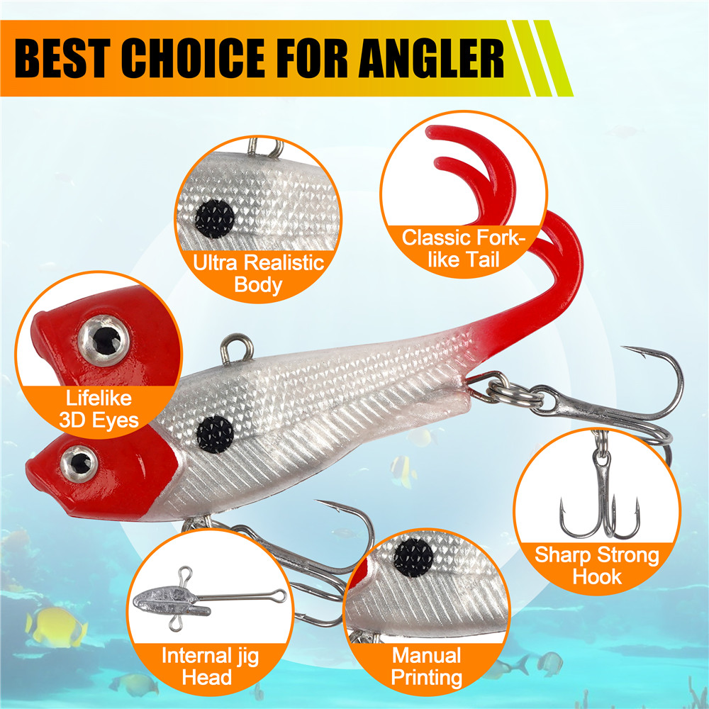 5Pcs Pre-Rigged Jig Head Wobbl - Jig Head Lure ulasan dan harga