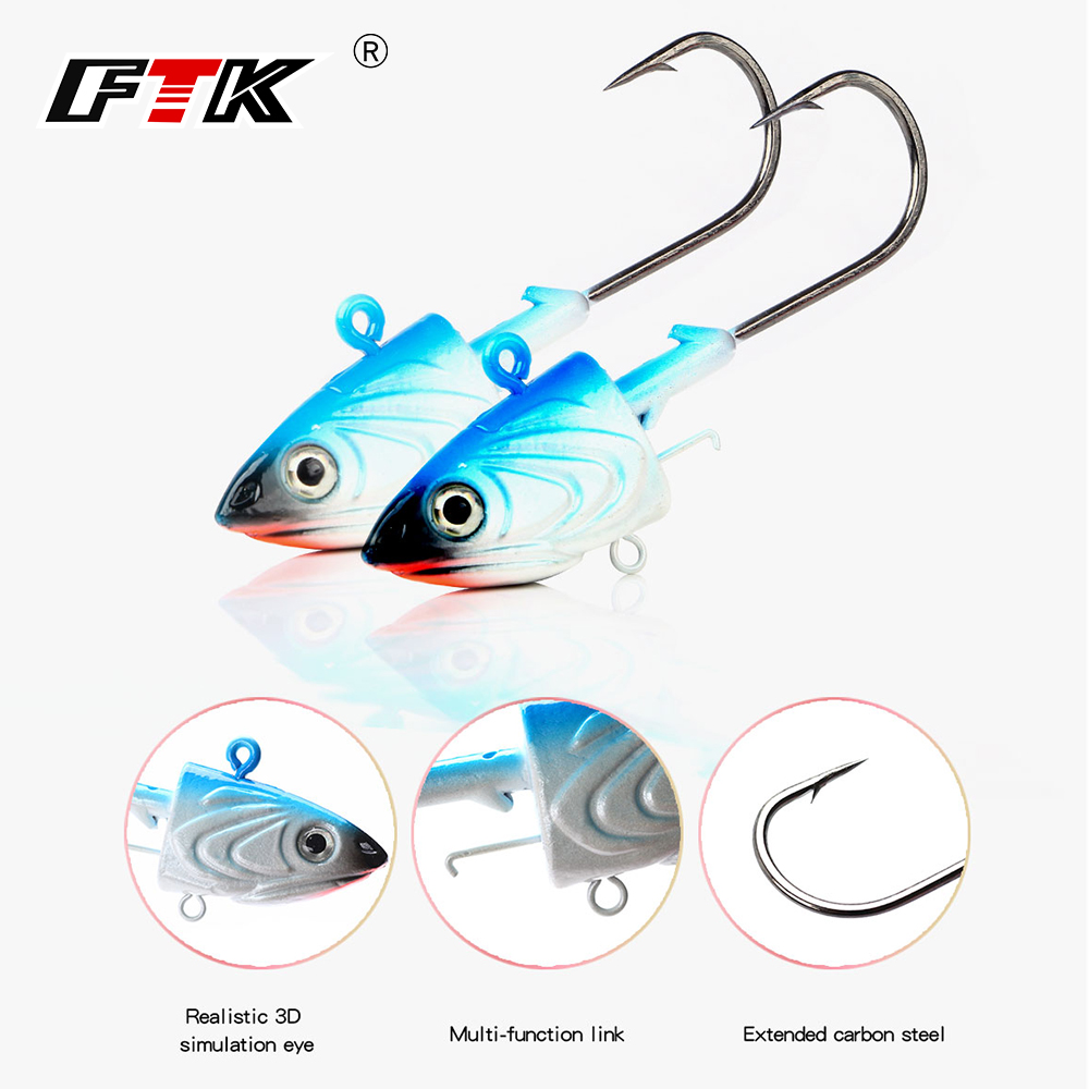 FTK 2PCS Jig Head Fishing Hook - Jig Head Lure ulasan dan harga